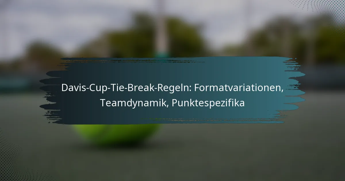 Davis-Cup-Tie-Break-Regeln: Formatvariationen, Teamdynamik, Punktespezifika