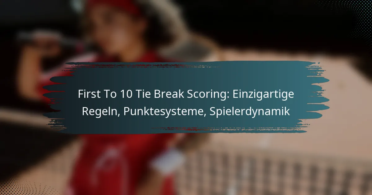 First To 10 Tie Break Scoring: Einzigartige Regeln, Punktesysteme, Spielerdynamik