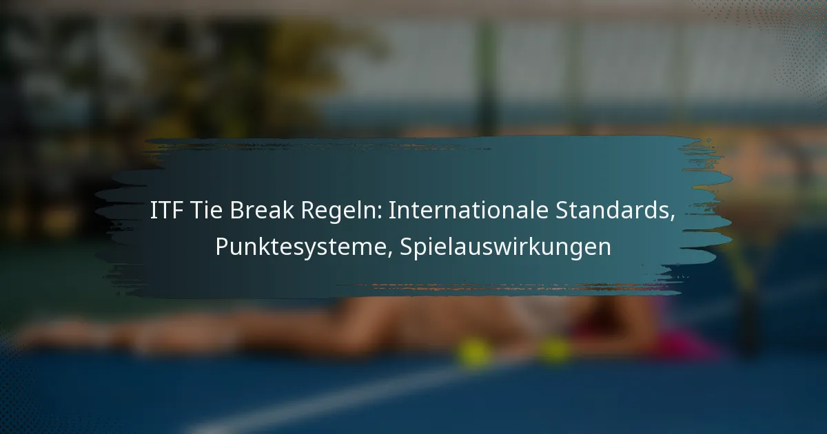ITF Tie Break Regeln: Internationale Standards, Punktesysteme, Spielauswirkungen