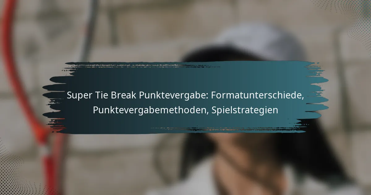 Super Tie Break Punktevergabe: Formatunterschiede, Punktevergabemethoden, Spielstrategien