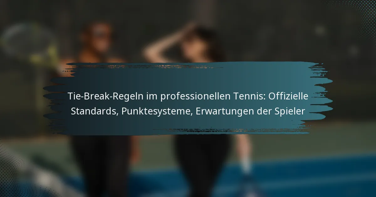 Tie-Break-Regeln im professionellen Tennis: Offizielle Standards, Punktesysteme, Erwartungen der Spieler