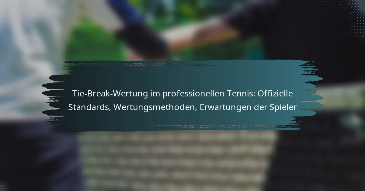 Tie-Break-Wertung im professionellen Tennis: Offizielle Standards, Wertungsmethoden, Erwartungen der Spieler