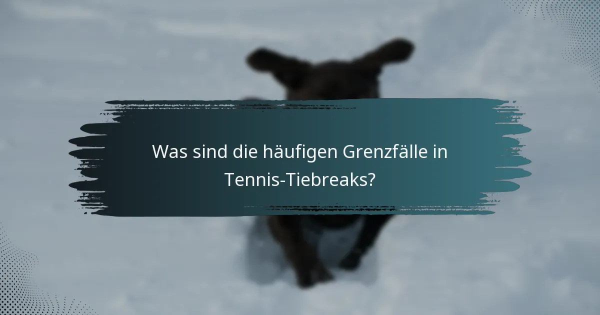 Was sind die häufigen Grenzfälle in Tennis-Tiebreaks?