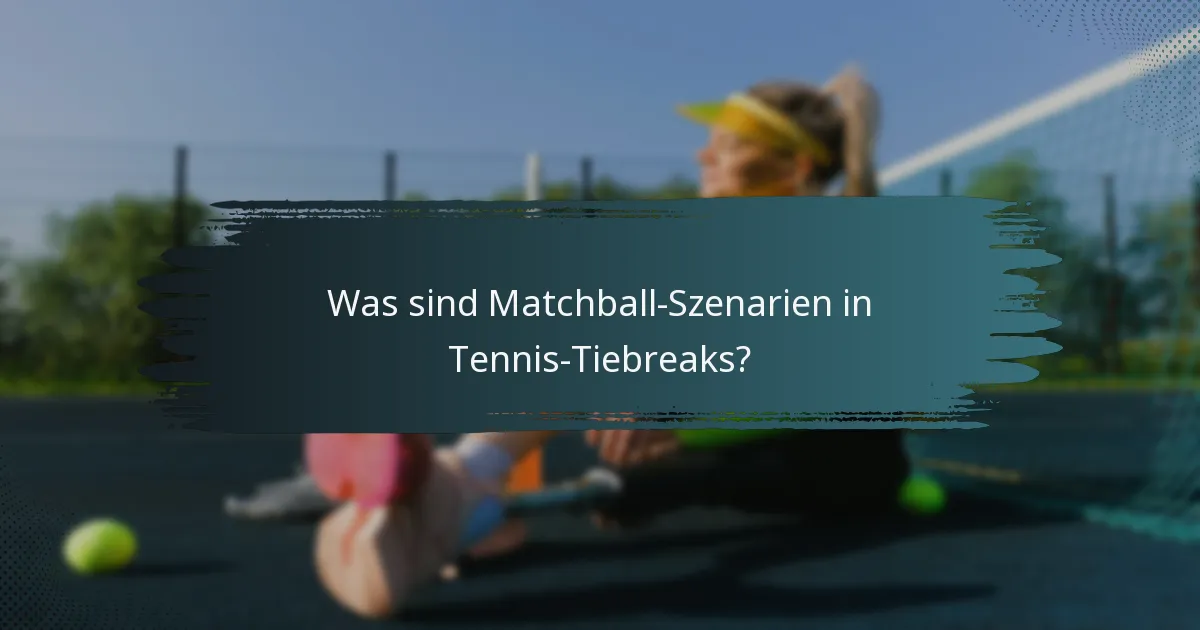 Was sind Matchball-Szenarien in Tennis-Tiebreaks?
