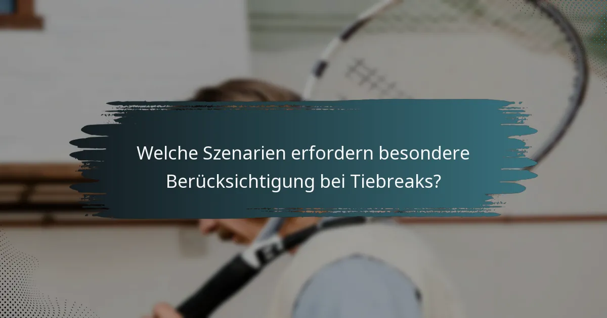 Welche Szenarien erfordern besondere Berücksichtigung bei Tiebreaks?