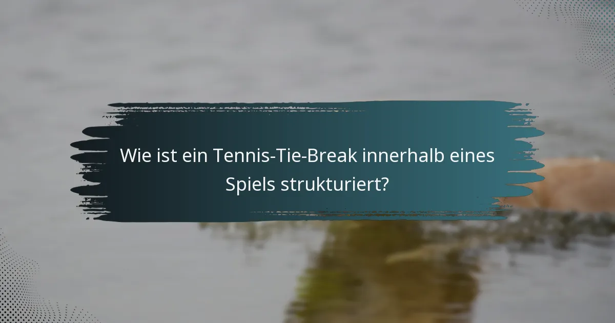 Wie ist ein Tennis-Tie-Break innerhalb eines Spiels strukturiert?
